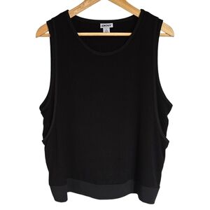 DKNY‎ layered knit active style tank top black